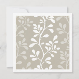 Neutral Beige Paisley Waltz Minimal Botanisk Anteckningskort
