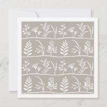 Neutral Beige Taupe Botanic Serenade Minimalistisk