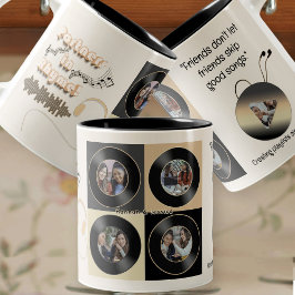 Neutral Best Friend Vinyl Photo Personalized Gift Två-Tonad Mugg