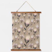 Neutral blomsterkonst för vägg | Mjuk rosa botanik