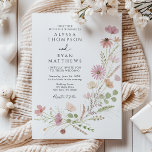 Neutral Blush Wildflower Floral Wedding Inbjudningar<br><div class="desc">Celebrate your love story with this elegant earthy wildflower wedding invitation featuring soft hand-painted watercolor florals in romantic neutral tones. Blush pink blooms, delicate botanical stems, and muted greenery create a timeless garden-inspired design that feels both modern and effortlessly romantic. Perfect for spring, summer, or early fall weddings, this invitation...</div>
