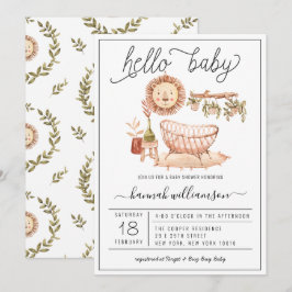 Neutral Boho Barnrum | Inbjudan till babykalas