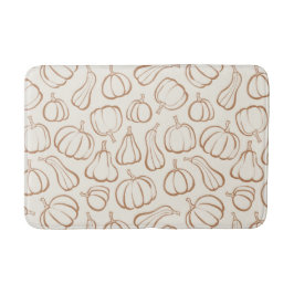 Neutral Boho Beige Pumpamuster Höst Halloween Badrumsmatta