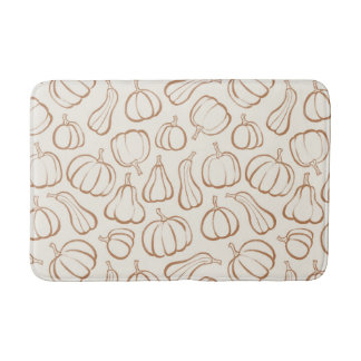 Neutral Boho Beige Pumpamuster Höst Halloween Badrumsmatta