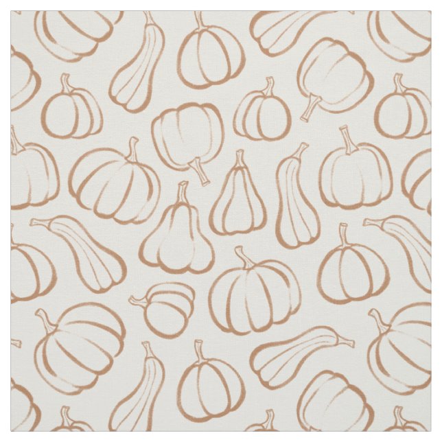 Neutral Boho Beige Pumpamuster Höst Halloween Tyg (Provkarta)