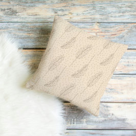 Neutral Boho Fjäder Mönster Kast Kudd Kudde