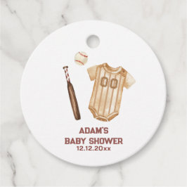 Neutral Boho Little Slugger Baseball Baby Shower Gåvor Etiketter
