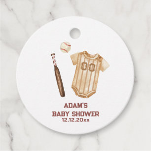Neutral Boho Little Slugger Baseboll Baby Shower Gåvor Etiketter