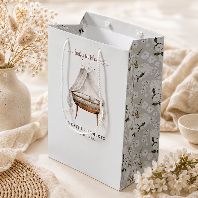 Neutral Boho Presentpåse för Baby Shower (Gift bag)