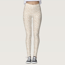 Neutral Boho Pumpamuster Höst Halloween-fest Leggings
