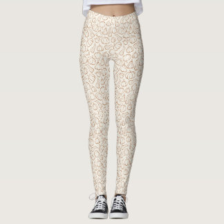 Neutral Boho Pumpamuster Höst Halloween-fest Leggings