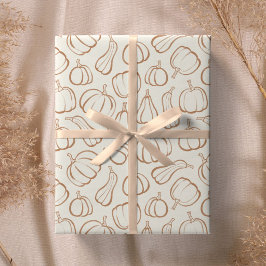 Neutral Boho Pumpamuster Höst Halloween-fest Presentpapper