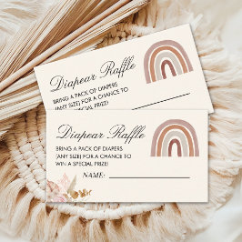 Neutral Boho Rainbow Baby Shower Tilläggskort
