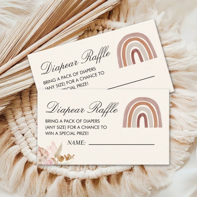 Neutral Boho Rainbow Baby Shower Tilläggskort (Skapare uppladdad)