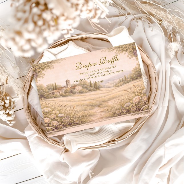 Neutral Botanical Garden Diapper Raffle  Tilläggskort (Skapare uppladdad)