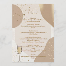 Neutral Brunch Menu Card – Minimalist Beige Inbjudningar