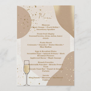 Neutral Brunch-meny – Minimalistisk Beige Inbjudningar