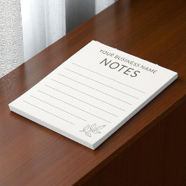 Neutral Business Minimalist Simple Botanical Anteckningsblock