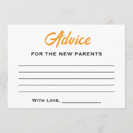 Neutral citrus A Little Cutie Baby Shower Rådkort