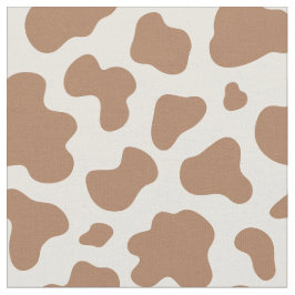 Neutral Cow Print Western Cowboy Beige Brown Tyg