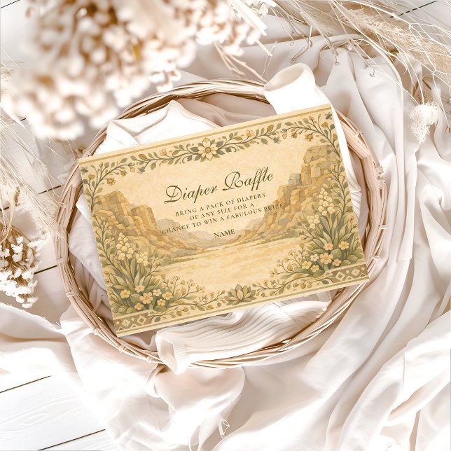 Neutral Desert Canyon Botanicals Diapper Raffle  Tilläggskort (Skapare uppladdad)