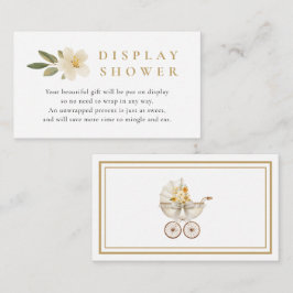 Neutral Display Shower Card Ivory & Golden Floral Tilläggskort