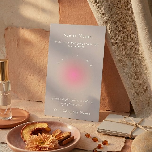 Neutral doftprovparfymdofttestkort visitkort (Neutral Scent Sample Perfume Fragrance Tester Card)