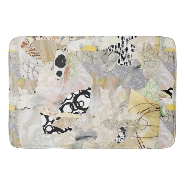 Neutral Elegant Abstract Collage Design Badrumsmatta (Framsidan)