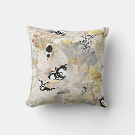 Neutral Elegant Abstract Collage Design Kudde