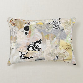 Neutral Elegant Abstract Collage Design Prydnadskudde