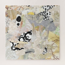 Neutral Elegant Abstract Collage Design Pussel