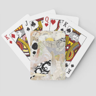 Neutral Elegant Abstrakt Kollage Design Casinokort