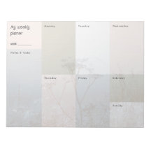 Neutral estetisk Wildflower Weekly Planner