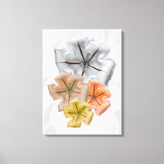 Neutral Färg Blommönster Canvastryck