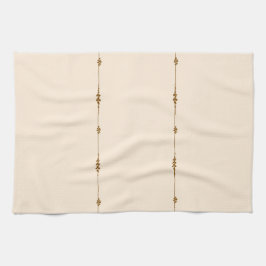 Neutral Farmhouse Kitchen Towel Gold Botanical Kökshandduk