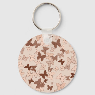 Neutral fjäril Keychain Nyckelring