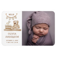 Neutral Fotofödselannons | Boho Nallebjörn