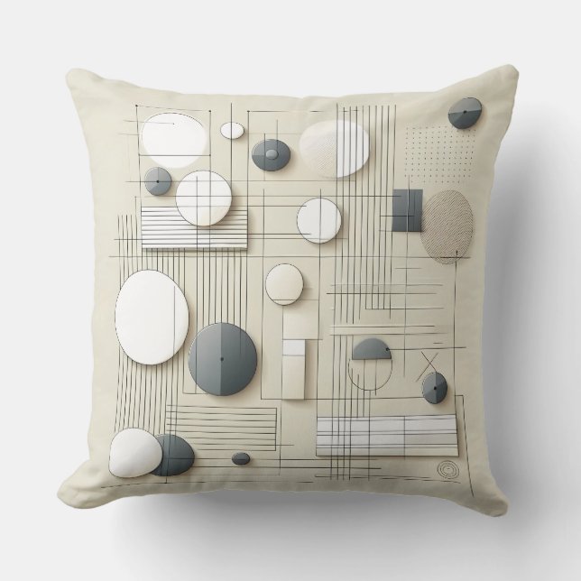 Neutral Geometric Harmony Kudde (Framsida)