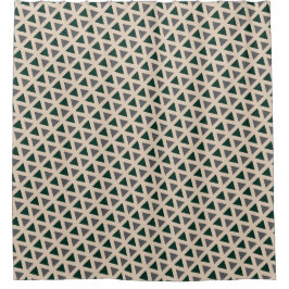 Neutral geometric triangle Shower Curtain