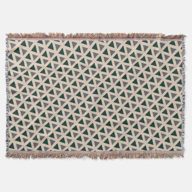 Neutral geometric triangle Throw Blanket Filt (Framsidan)