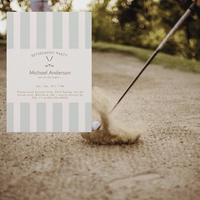Neutral Golf Retirement Party  Inbjudningar (Skapare uppladdad)