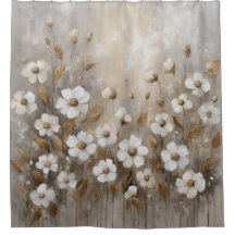 Neutral Grå Guld Taupe Blommig