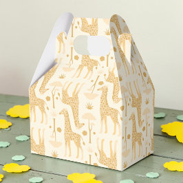 Neutral Gul Giraff Safari Baby Shower Present Presentaskar