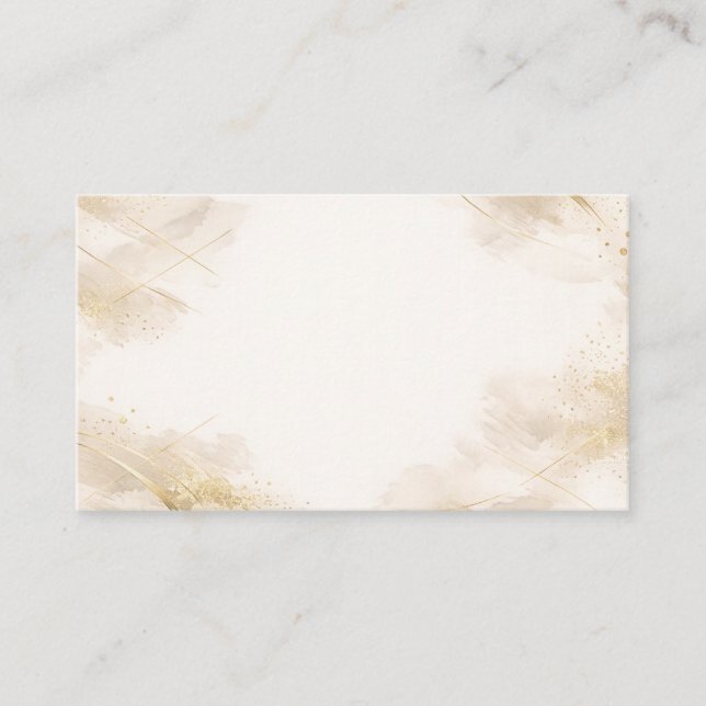 Neutral guld visitkortsdesign visitkort (Framsida)