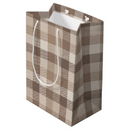 Neutral jordbrun gingham carreau rutnät 