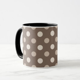Neutral jordbrun prickig design mugg