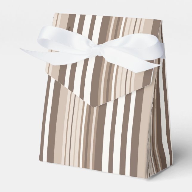Neutral jordton randigt mönsterdesign  presentaskar (Framsidan Sidan)