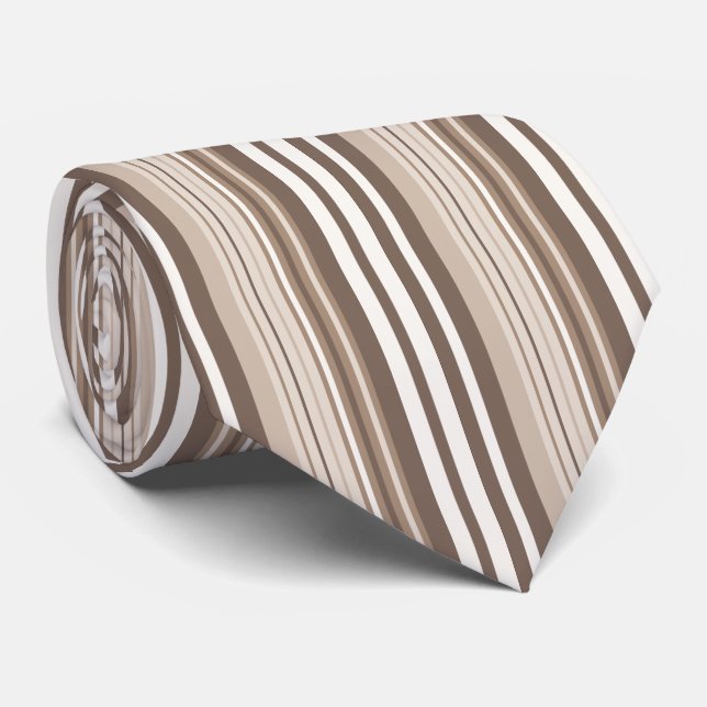 Neutral jordton randigt mönsterdesign  slips (Rullad)
