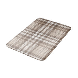 Neutral jordton Rutig Tartan Design Badrumsmatta