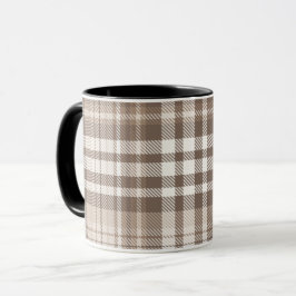 Neutral jordton Rutig Tartan Design Mugg